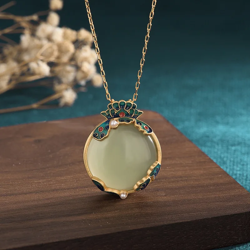 Retro Green Stone Lucky Cloud Flower Pendant Necklace for Women Chinese Fashion Valentine Day Jewelry Accessories Collier Femme
Retro Green Stone Lucky Cloud Flower Pendant Necklace for Women Chinese Fashion Valentine Day Jewelry Accessories Collier Femme