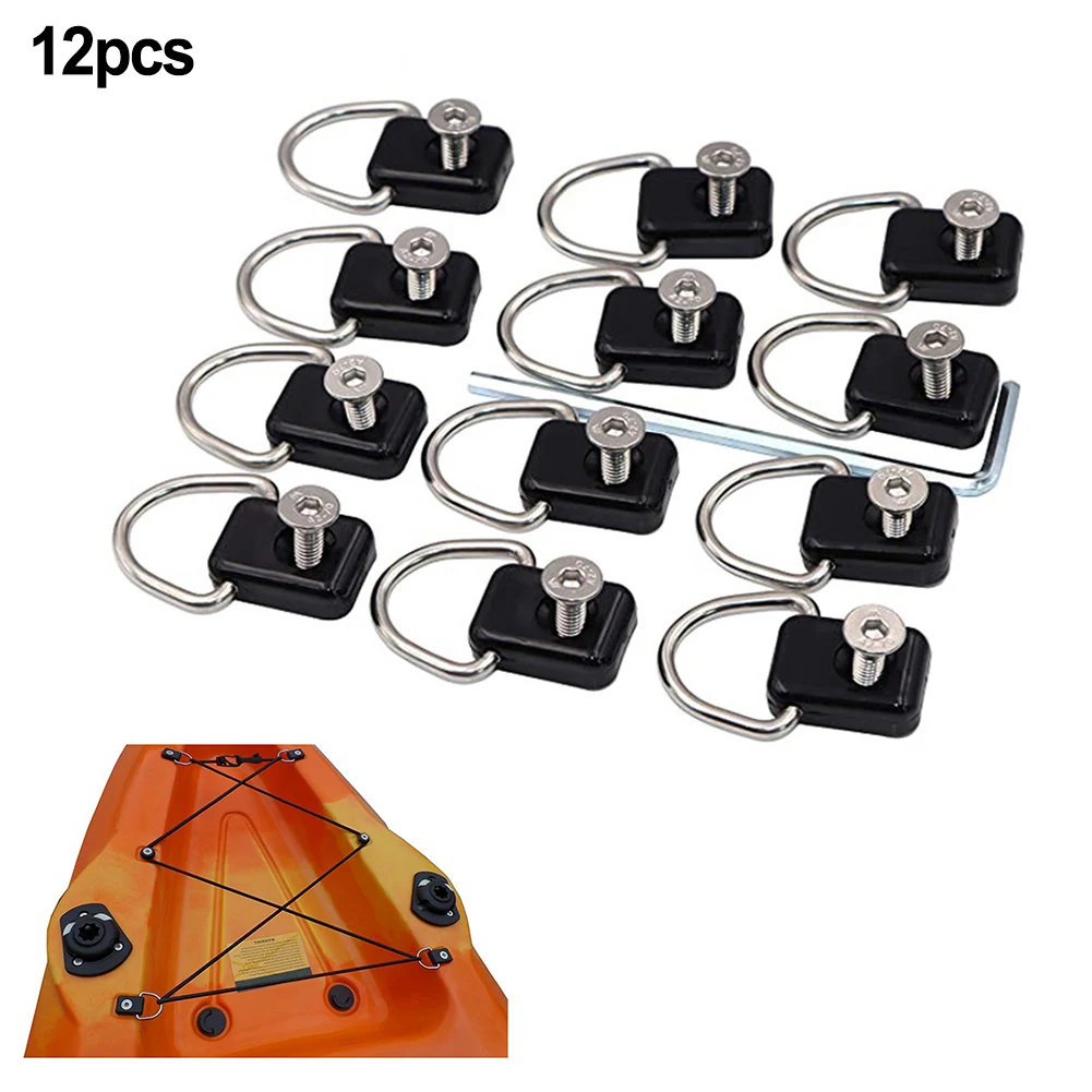 12pcs Kayak Canoe Boat D-Rings Accessories Plastic Loop Elastic Cord Buckle For All Kinds Of Kayaks, Marine Boats, Seats
12pcs Kayak Canoe Boat D-Rings Accessories Plastic Loop Elastic Cord Buckle For All Kinds Of Kayaks, Marine Boats, Seats