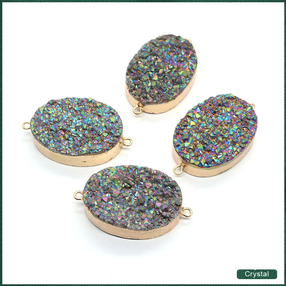 Colorful Crystal Oval Double-hole Connector Pendant Diy Charms for Jewelry Making Women's Necklace Earrings Charm Accessories
Colorful Crystal Oval Double-hole Connector Pendant Diy Charms for Jewelry Making Women's Necklace Earrings Charm Accessories