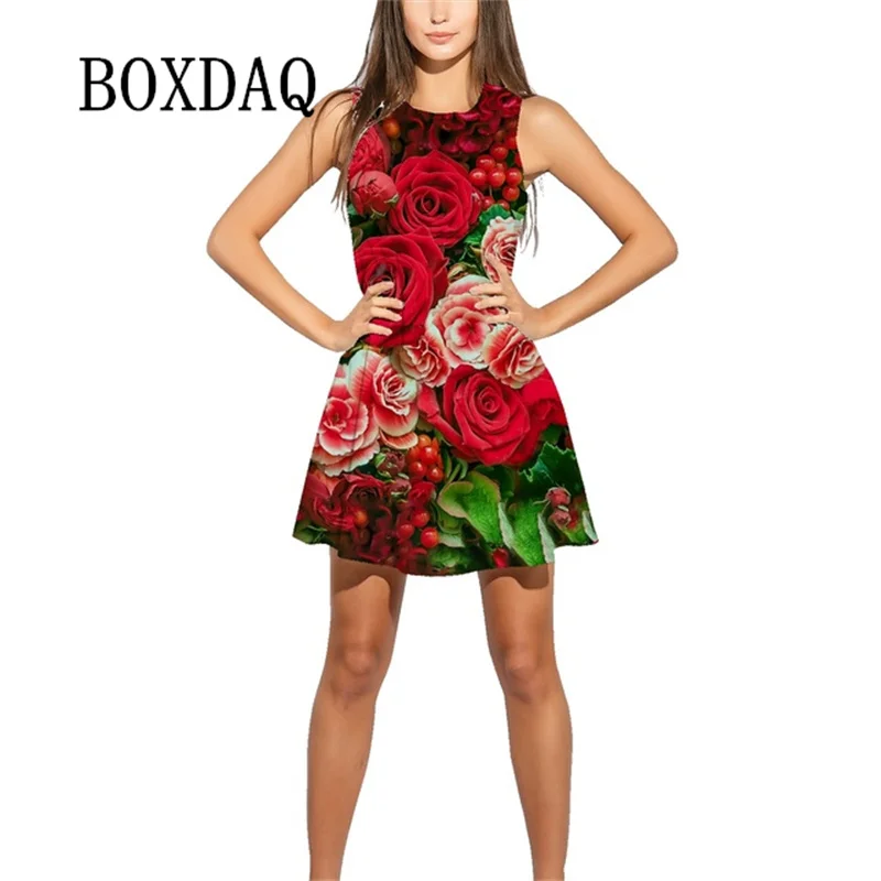 Flower Oil Painting Plant Landscape 3D Printing Women'Tank Dress Loose Casual Sexy Sleeveless A-line Dress Summer Beach Sundress
Flower Oil Painting Plant Landscape 3D Printing Women'Tank Dress Loose Casual Sexy Sleeveless A-line Dress Summer Beach Sundress