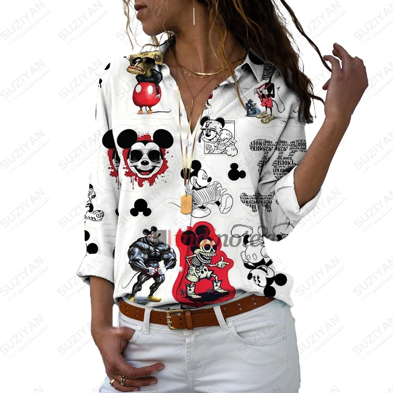 Disney Print Women's Shirts Casual Shirts Large Size 2022 New Long Sleeve Women's Printed Temperament Casual Tops 
Disney Print Women's Shirts Casual Shirts Large Size 2022 New Long Sleeve Women's Printed Temperament Casual Tops