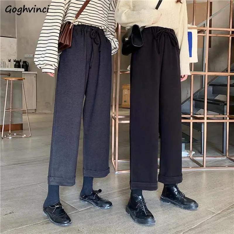 Pants Women Solid Elastic Waist Hot Sale 3XL Autumn Woolen OL Simple Elegant Chic Straight Trousers Korean Style All-match New
Pants Women Solid Elastic Waist Hot Sale 3XL Autumn Woolen OL Simple Elegant Chic Straight Trousers Korean Style All-match New
