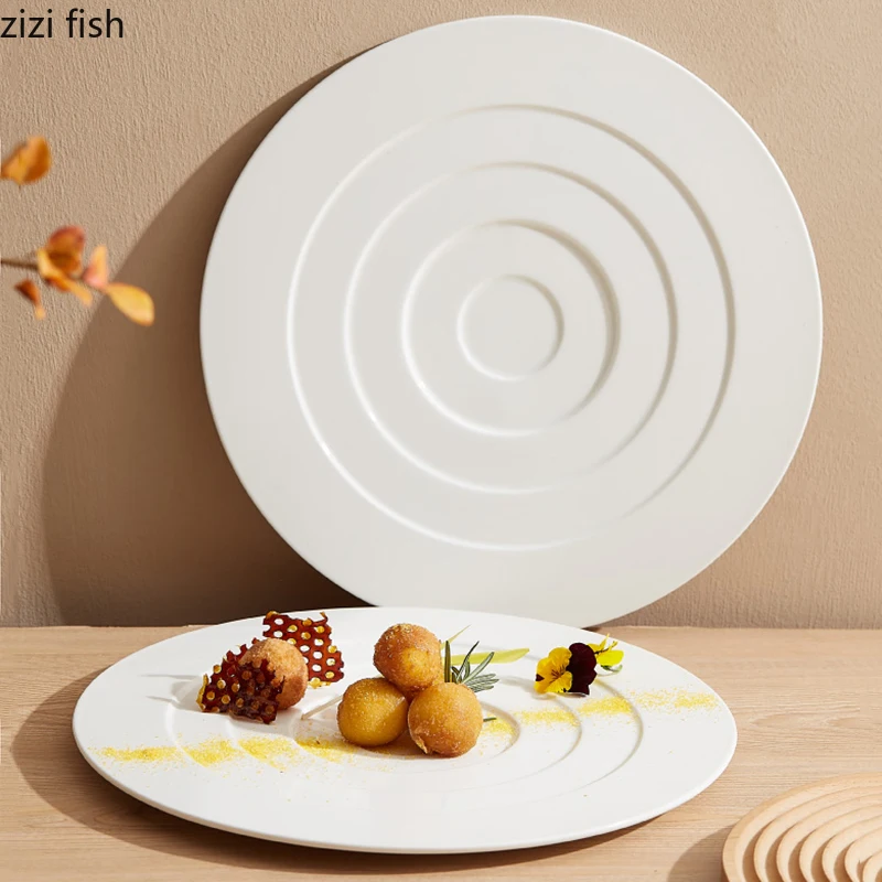 Round Ceramic Pasta Steak Plate Cooking Dish Hotel Restaurant Solid Color Tableware Sashimi Sushi Plate Snack Bread Dessert Tray
Round Ceramic Pasta Steak Plate Cooking Dish Hotel Restaurant Solid Color Tableware Sashimi Sushi Plate Snack Bread Dessert Tray