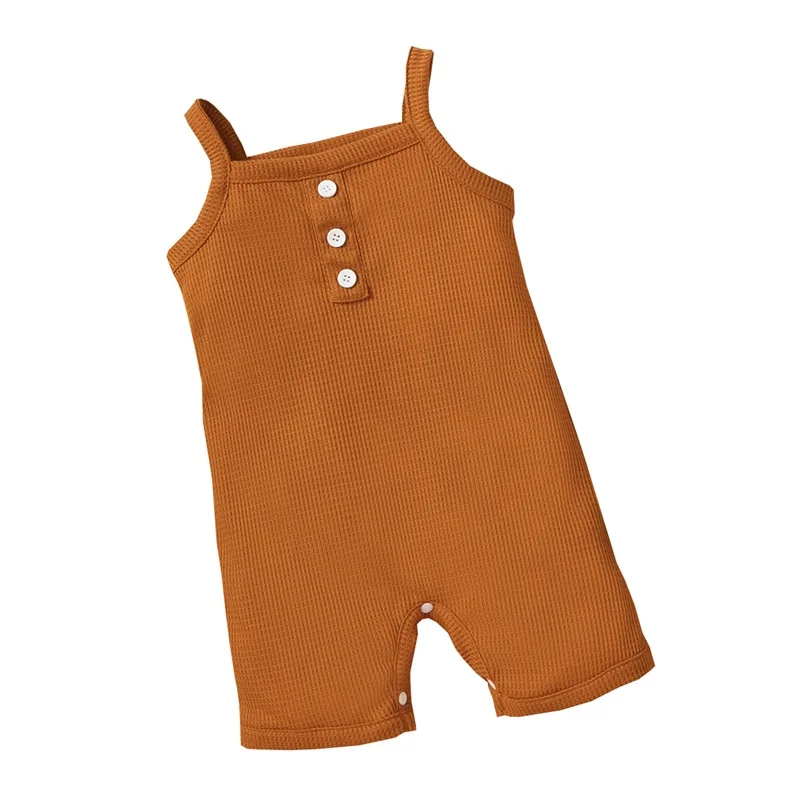 Baby Romper Sleeveless Suspender Ribbed Style Button Decor Casual Breathable Jumpsuit
Baby Romper Sleeveless Suspender Ribbed Style Button Decor Casual Breathable Jumpsuit