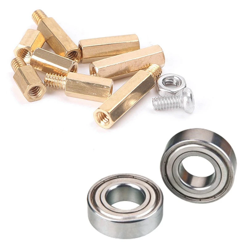 20Pcs 695ZZ Miniature Deep Groove Ball Bearing & 300 Pcs M2 Hex Column Spacer Screw Nut Assortment Kit
20Pcs 695ZZ Miniature Deep Groove Ball Bearing & 300 Pcs M2 Hex Column Spacer Screw Nut Assortment Kit