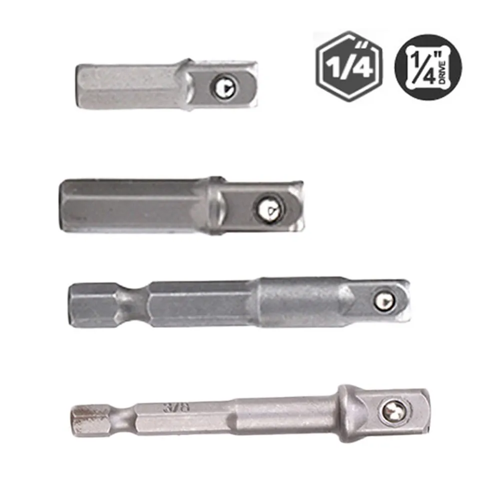 1/4" Drill Socket Adapter For Impact Driver Hex Shank To Square Socket Extension Chrome Vanadium Steel Screwdriver Electric Bits
1/4" Drill Socket Adapter For Impact Driver Hex Shank To Square Socket Extension Chrome Vanadium Steel Screwdriver Electric Bits