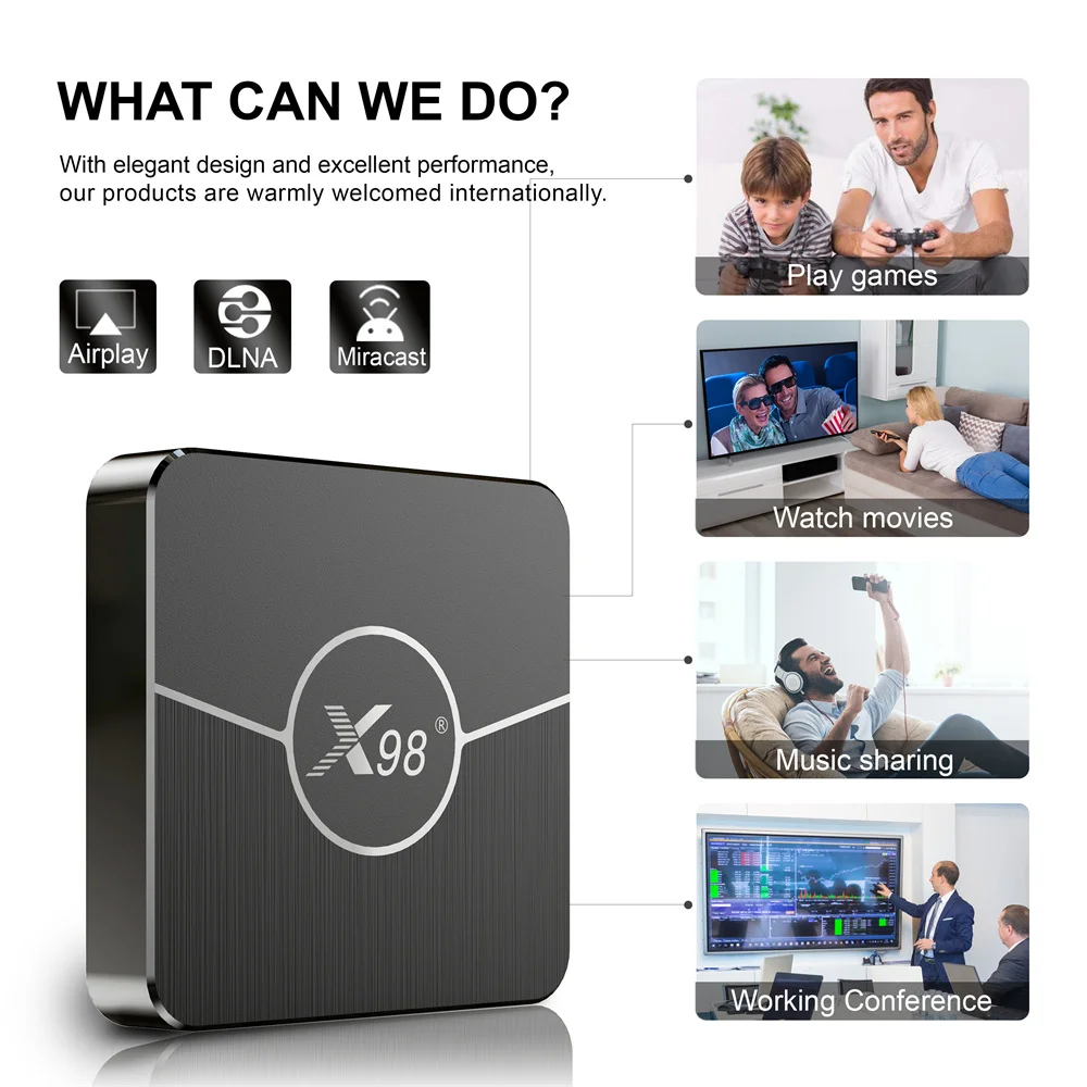 X98 Plus Amlogic S905W2 TV Box Android 11 4G 64GB Support H.265 AV1 Wifi BT5.0 Media Player X98mini 4GB 32GB Set Top box
X98 Plus Amlogic S905W2 TV Box Android 11 4G 64GB Support H.265 AV1 Wifi BT5.0 Media Player X98mini 4GB 32GB Set Top box