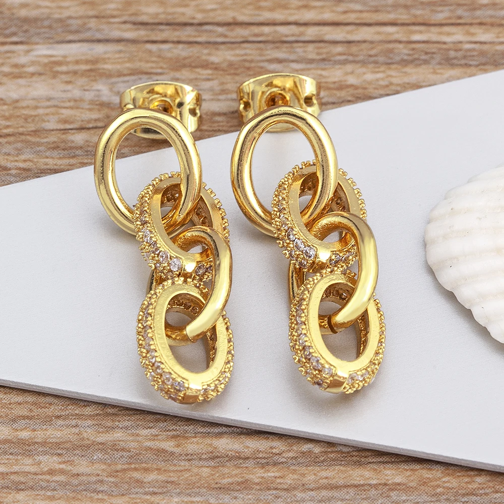 AIBEF New CZ Zircon Three-layer Earrings Circle Ear Accessories Gold and Silver Color Round Drop Earring for Women Hot 2022
AIBEF New CZ Zircon Three-layer Earrings Circle Ear Accessories Gold and Silver Color Round Drop Earring for Women Hot 2022