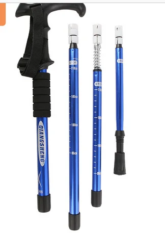 cane leading Red / Black / Blue / silver four section T-handle mountaineering stick outdoor travel walking stick aluminum alloy
cane leading Red / Black / Blue / silver four section T-handle mountaineering stick outdoor travel walking stick aluminum alloy