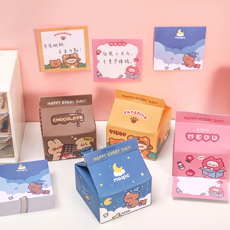 1pcs Milk Carton Note Book Cartoon Little Tiger Girl Non-sticky Sticky Note Ins Cute Message Extractable Note Paper
1pcs Milk Carton Note Book Cartoon Little Tiger Girl Non-sticky Sticky Note Ins Cute Message Extractable Note Paper