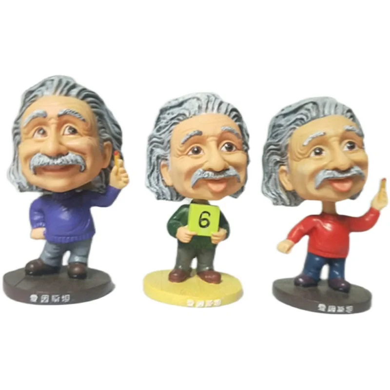 

resin figure mental psychological sand table game box court therapy shake-head Einsttein