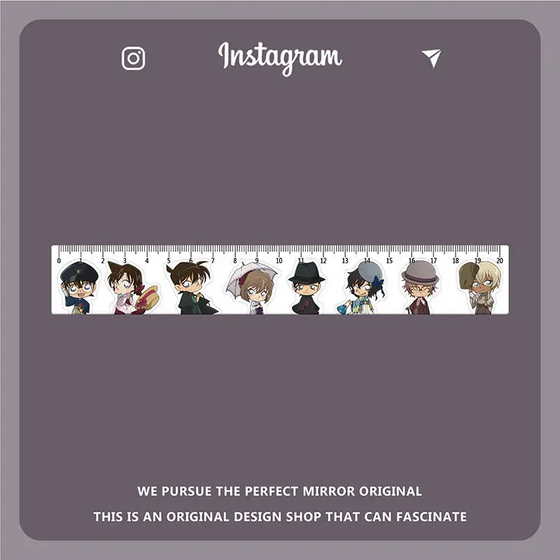 Линейка Detective Conan, канцелярские принадлежности для студентов, прямые линейки 20 см, японское аниме, аксессуары в подарок
Линейка Detective Conan, канцелярские принадлежности для студентов, прямые линейки 20 см, японское аниме, аксессуары в подарок