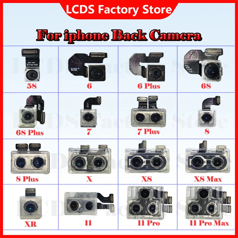 Rear Camera For iPhone 4S 6S 7 8 Plus Back Camera Rear Main Lens Flex Cable Camera For iphone X XR XS MAX 11 12 PRO Camera
Rear Camera For iPhone 4S 6S 7 8 Plus Back Camera Rear Main Lens Flex Cable Camera For iphone X XR XS MAX 11 12 PRO Camera