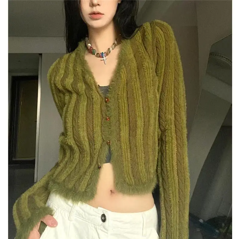Colete Feminino Inverno Vintage V-neck Knit Jumper Jumper Women Cardigan Short Top
Colete Feminino Inverno Vintage V-neck Knit Jumper Jumper Women Cardigan Short Top