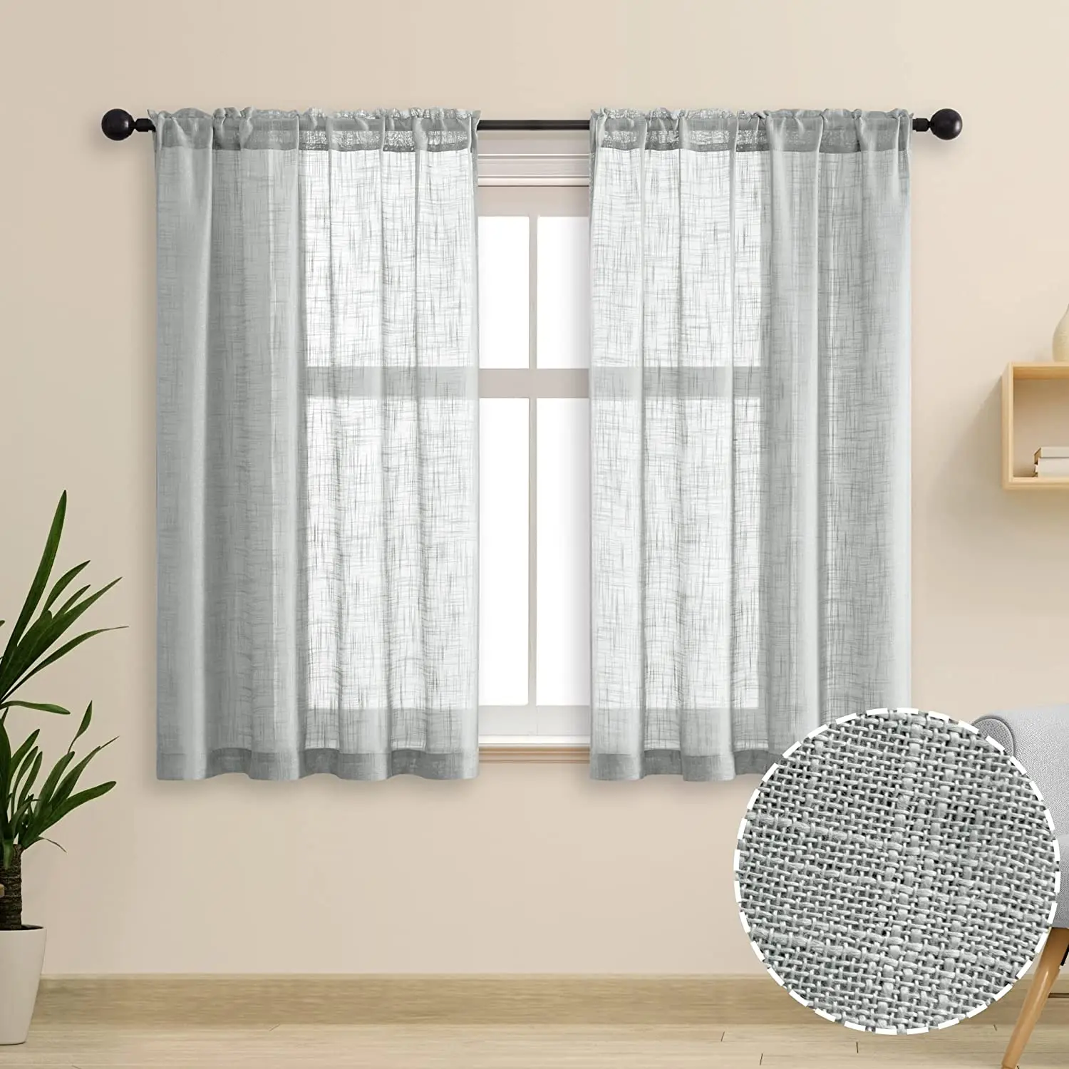 MRTREES Short Linen Semi-Shading Curtains for Living Room Bedroom Home Decor Tulles for Window Kitchen Sheer Custom Size
MRTREES Short Linen Semi-Shading Curtains for Living Room Bedroom Home Decor Tulles for Window Kitchen Sheer Custom Size