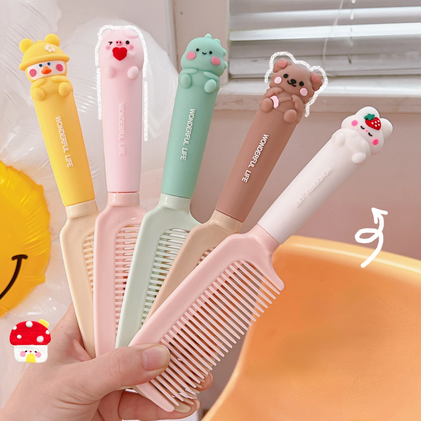 Cartoon Hairdressing Comb Women Students Hair Straightening Comb Girls Heart Cute Silicone Plastic Straight Hair Comb Wholesale
Cartoon Hairdressing Comb Women Students Hair Straightening Comb Girls Heart Cute Silicone Plastic Straight Hair Comb Wholesale