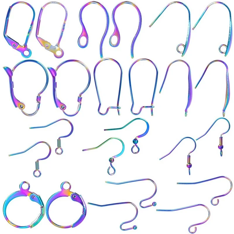 20pcs/Lot Stainless Steel Earring Fish Hooks Rainbow Surgical French Ear Wires Pins for Dangle Drop Earrings Making
20pcs/Lot Stainless Steel Earring Fish Hooks Rainbow Surgical French Ear Wires Pins for Dangle Drop Earrings Making