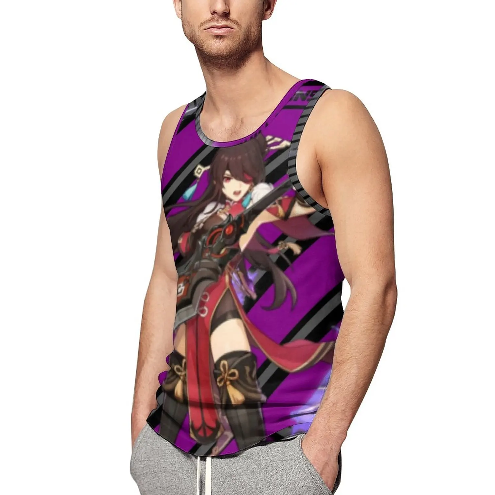 Genshin Anime Tank Top Man's Beidou Wish Print Streetwear Tops Summer Gym Graphic Sleeveless Shirts Plus Size 4XL 5XL
Genshin Anime Tank Top Man's Beidou Wish Print Streetwear Tops Summer Gym Graphic Sleeveless Shirts Plus Size 4XL 5XL