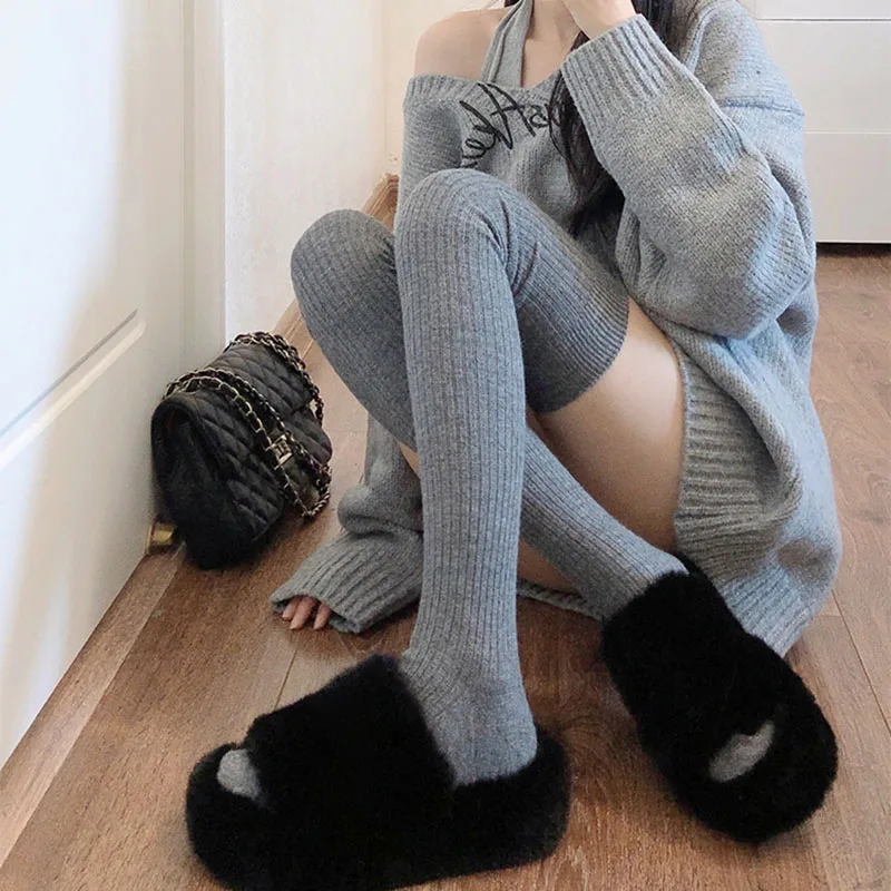 Women Long Socks Women Boot Solid Wool Thigh Stocking Skinny Casual Cotton Over Knee-High Female College Style Stockings
Women Long Socks Women Boot Solid Wool Thigh Stocking Skinny Casual Cotton Over Knee-High Female College Style Stockings