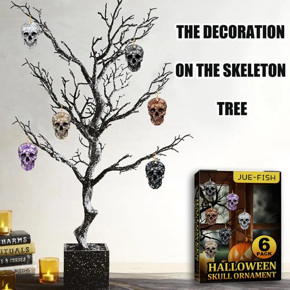 Wide Application 6Pcs/Box Unique Reusable Halloween Skull Ornament Horror Atmosphere Party Supplies
Wide Application 6Pcs/Box Unique Reusable Halloween Skull Ornament Horror Atmosphere Party Supplies