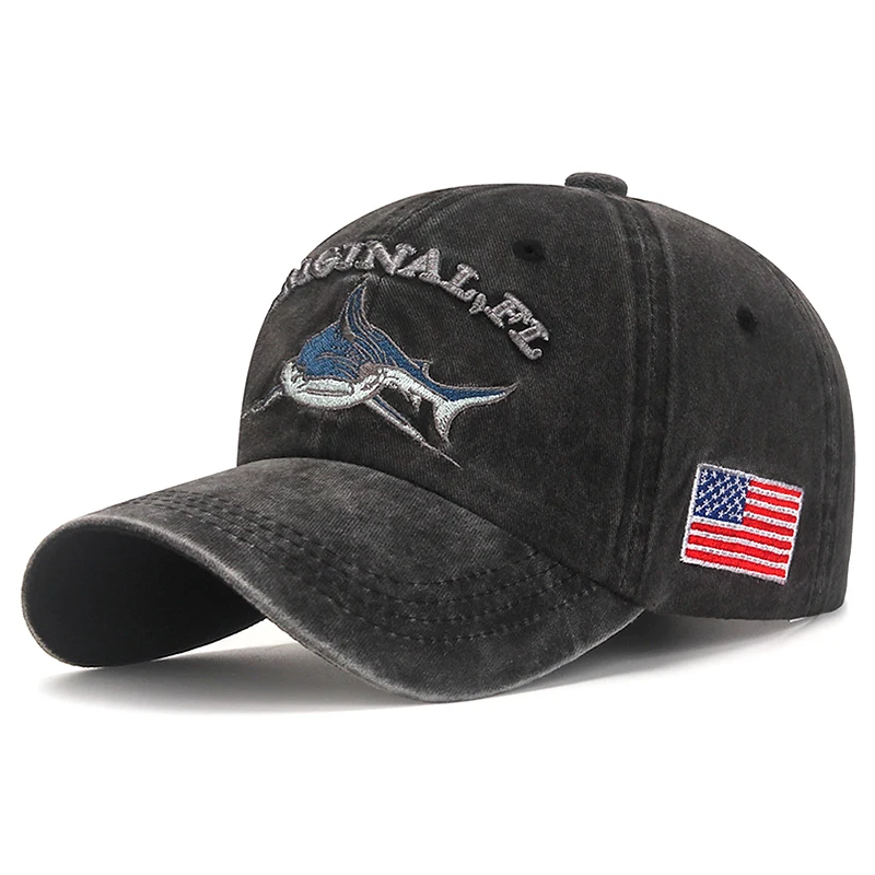 High Quality Washed Cotton Baseball Cap For Men Women's America Flag Sharkb Embroidery Hat Snapback Hats Bone Hip Hop Hat Gorras
High Quality Washed Cotton Baseball Cap For Men Women's America Flag Sharkb Embroidery Hat Snapback Hats Bone Hip Hop Hat Gorras