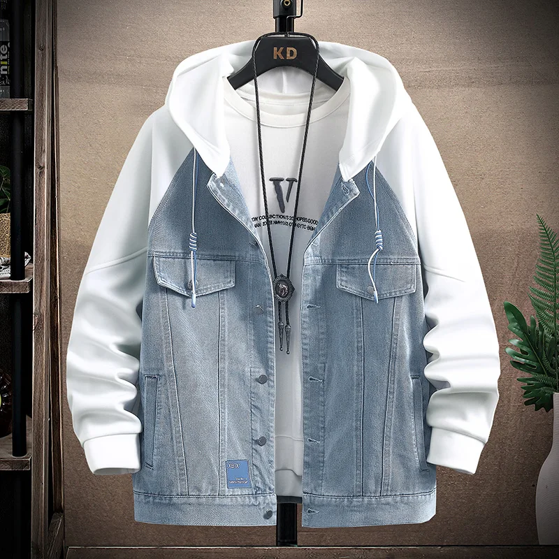 Men Denim Jacket Streetwear Hip Hop Men's Hooded Jean Jackets Male Casual Loose Outerwear 2022 New Spring Fashion Slim Fit Coat
Men Denim Jacket Streetwear Hip Hop Men's Hooded Jean Jackets Male Casual Loose Outerwear 2022 New Spring Fashion Slim Fit Coat