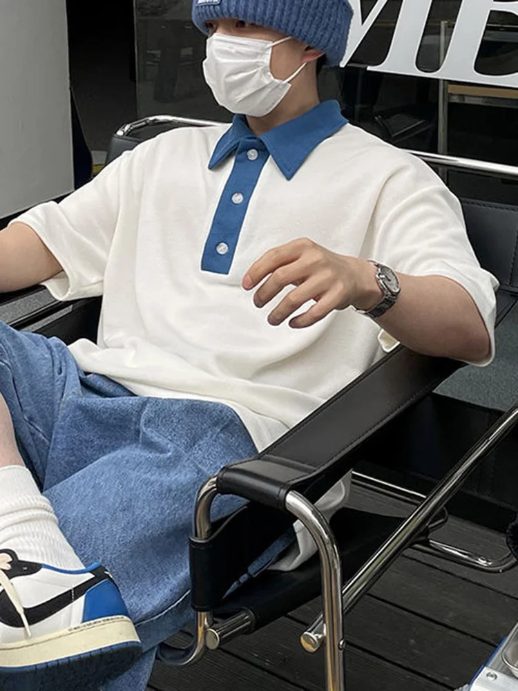 Short Contrast Color Splicing Sleeve T-shirt Loose 2023 New Korean Fashion Simple Casual Temperament Male Tops 2A5161
Short Contrast Color Splicing Sleeve T-shirt Loose 2023 New Korean Fashion Simple Casual Temperament Male Tops 2A5161