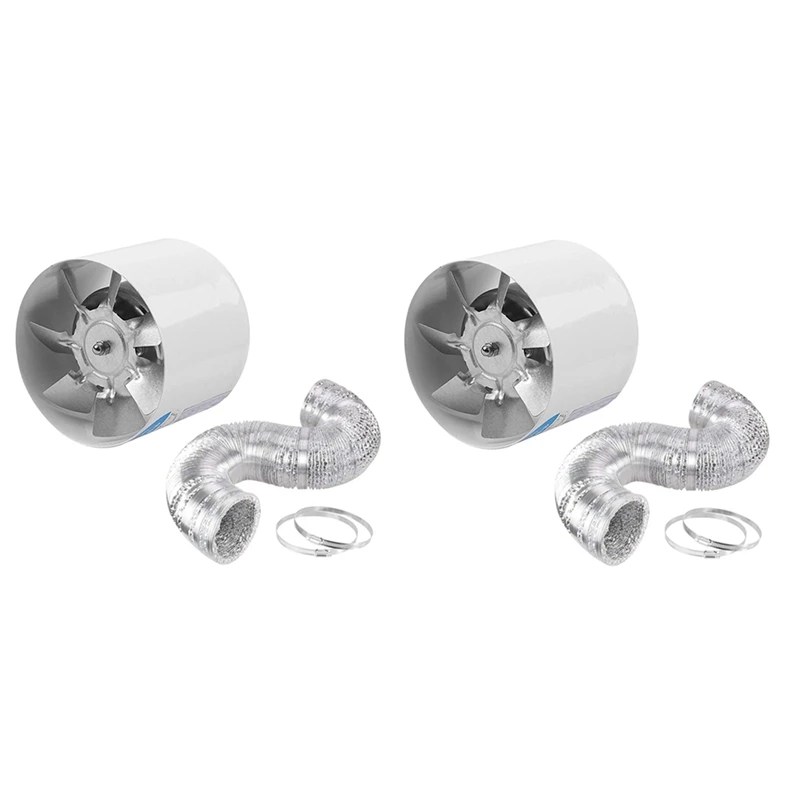 2X 4 Inch Inline Duct Fan Air Ventilator Metal Pipe Ventilation Exhaust Fan Extractor Wall Fan With Aluminum Ducting A
2X 4 Inch Inline Duct Fan Air Ventilator Metal Pipe Ventilation Exhaust Fan Extractor Wall Fan With Aluminum Ducting A