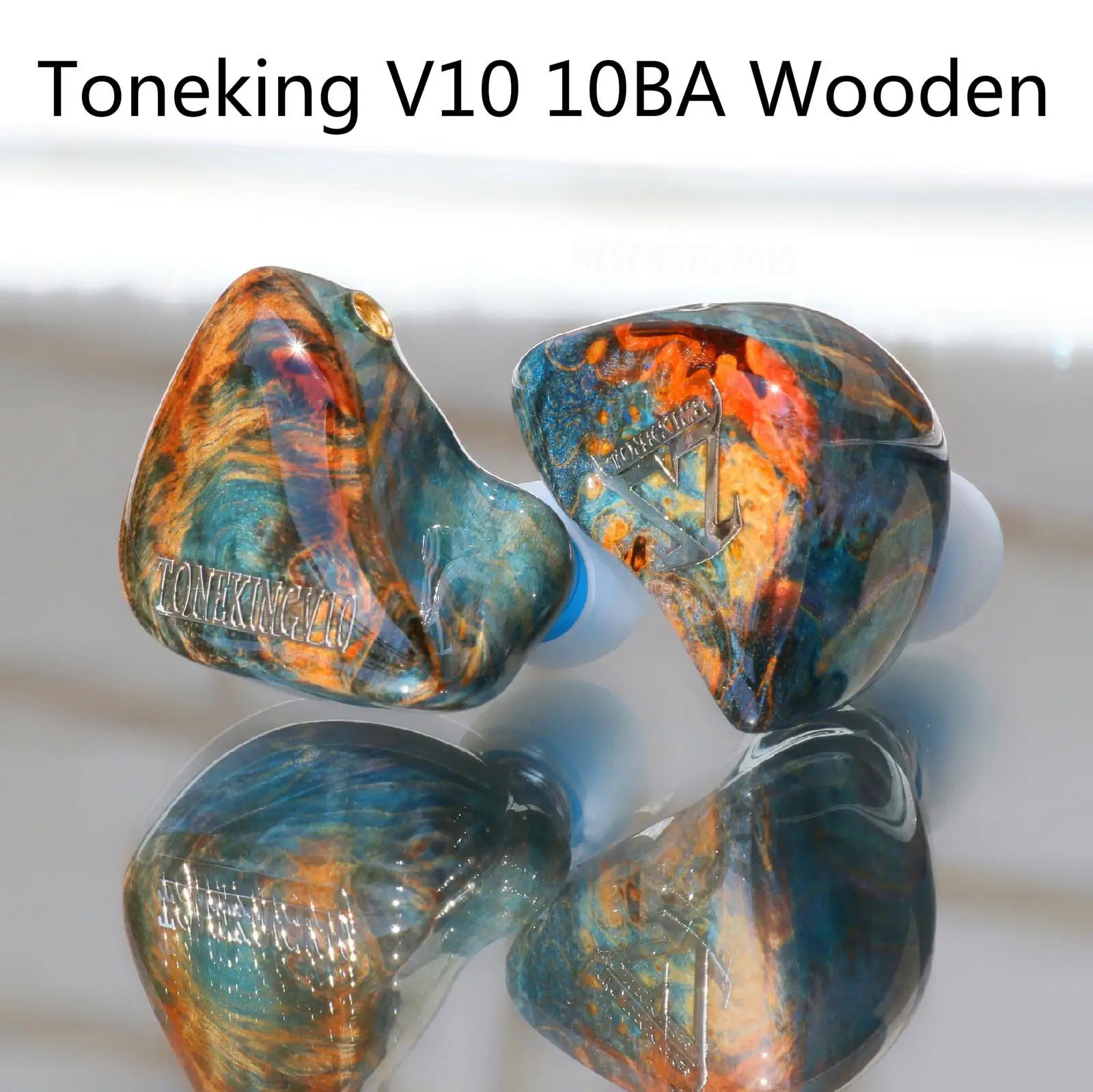 

TONEKING V10 10 Balanced Armature 10BA Wooden Hifi Music Monitor Studio Customized Hand Made MMCX Earphone Earbuds