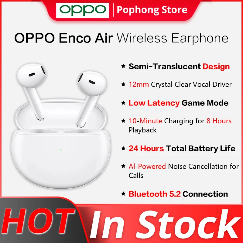 Беспроводные Bluetooth-наушники OPPO Enco Air, BT 5,2 IPX4, спортивные наушники-вкладыши, игровые наушники
Беспроводные Bluetooth-наушники OPPO Enco Air, BT 5,2 IPX4, спортивные наушники-вкладыши, игровые наушники