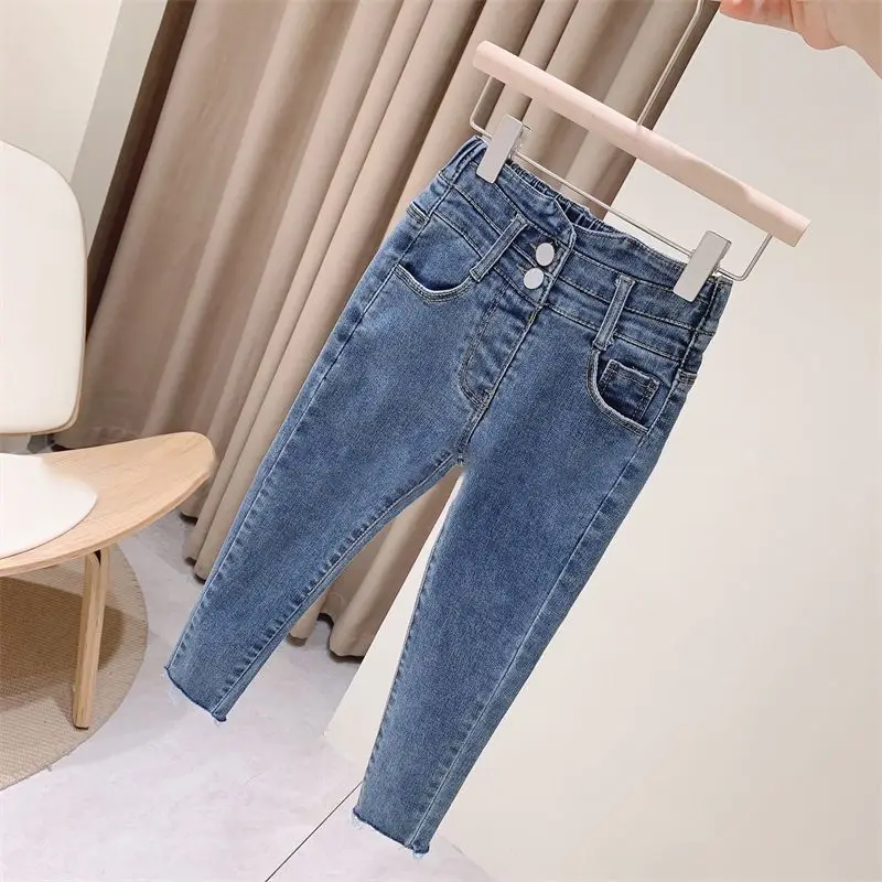 Children Tight-fitting Pure Color Jeans Spring Autumn New Girl Fashion Jeans Middle Big Kid High-waisted All-match Stretch Jeans
Children Tight-fitting Pure Color Jeans Spring Autumn New Girl Fashion Jeans Middle Big Kid High-waisted All-match Stretch Jeans