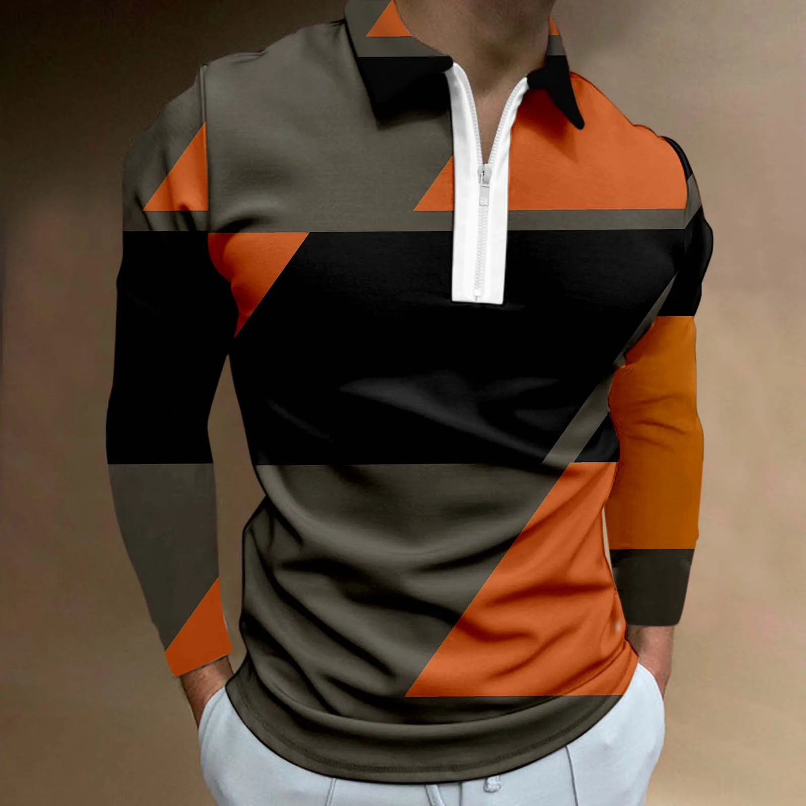 Summer Casual Everyday Men's Zip Polo Shirt Long Sleeve Ethnic Geometric Stitching Print Men's Polo Fashion Lapel Zip Streetwear
Summer Casual Everyday Men's Zip Polo Shirt Long Sleeve Ethnic Geometric Stitching Print Men's Polo Fashion Lapel Zip Streetwear