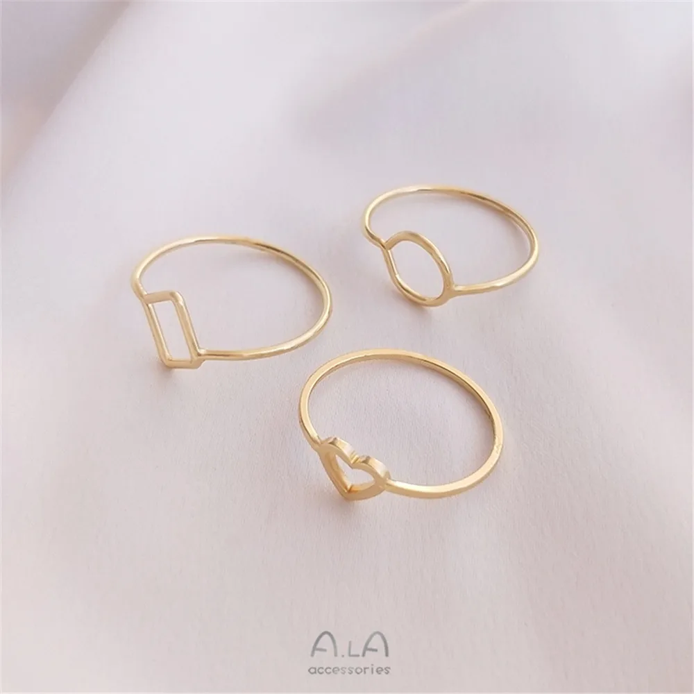 Plated 14K Gold Filled Diy empty ring geometric ring square diamond heart hand winding ring base
Plated 14K Gold Filled Diy empty ring geometric ring square diamond heart hand winding ring base