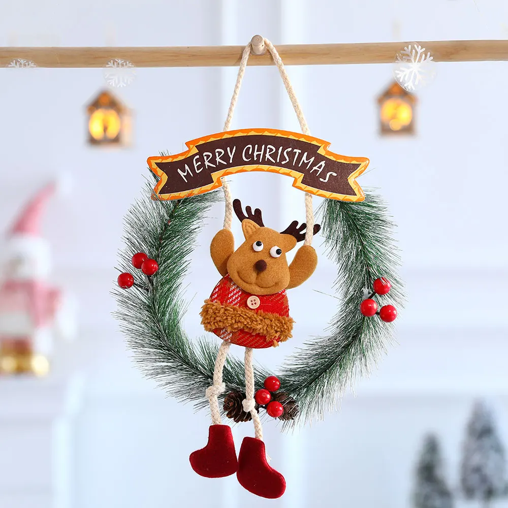 1PCS Merry Christmas Garland Wreath Door Wall Hanging Oranments Xmas Decorations For Home Navidad Happy New Year Gift
1PCS Merry Christmas Garland Wreath Door Wall Hanging Oranments Xmas Decorations For Home Navidad Happy New Year Gift