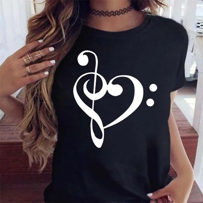 Women T Shirt Fashion Music Notes Print Female Tee Tops Graphic Harajuku Korean Short Sleeve Casual Fashion Tshirt Femme
Women T Shirt Fashion Music Notes Print Female Tee Tops Graphic Harajuku Korean Short Sleeve Casual Fashion Tshirt Femme