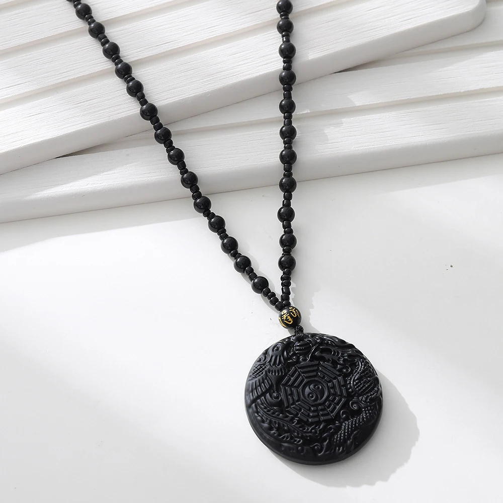 New Fashion Trend Obsidian Frosted Gossip Pendant Necklace Couple Tai Chi Necklace Jewelry Birthday Gift Jewelry
New Fashion Trend Obsidian Frosted Gossip Pendant Necklace Couple Tai Chi Necklace Jewelry Birthday Gift Jewelry