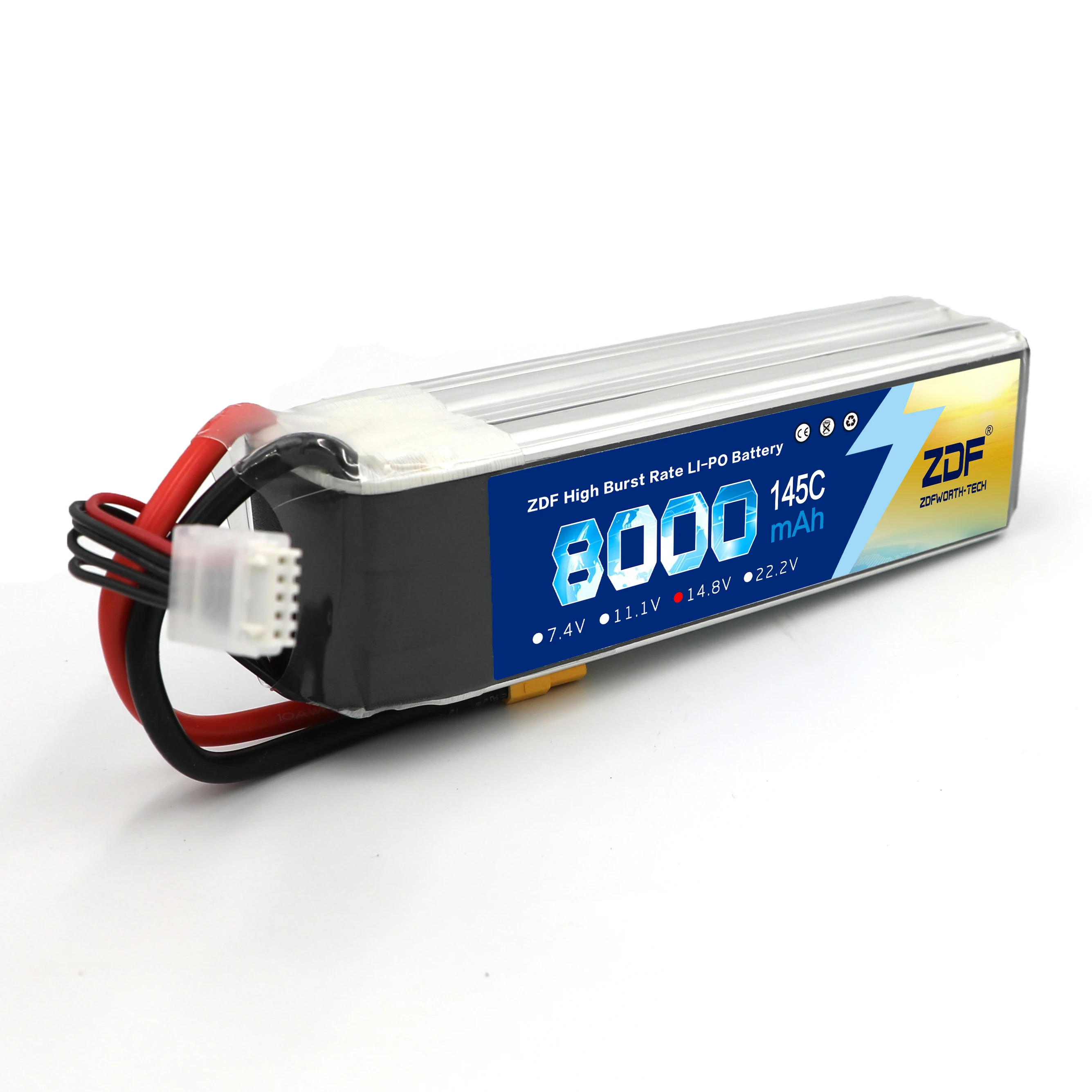 ZDF Lipo Battery 2S 3S 4S 7.4V 11.1V 14.8V 8000MAH 145C 290C For 1/8 1/10 Buggy Truggy Truck Off-Road Boat four drive
ZDF Lipo Battery 2S 3S 4S 7.4V 11.1V 14.8V 8000MAH 145C 290C For 1/8 1/10 Buggy Truggy Truck Off-Road Boat four drive