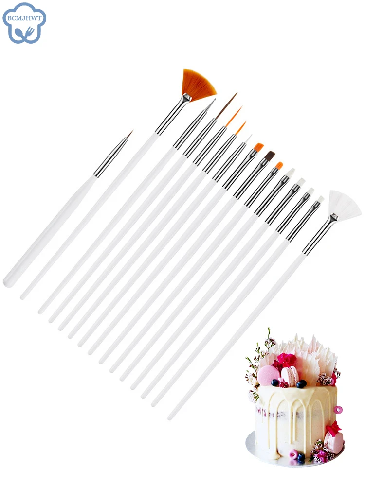 15PCS Cake Decorating Tools Baking Accessories Multifunction Icing Pastry Brushes Fondant Cake Painting Brush Nail Art Brush Pen
15PCS Cake Decorating Tools Baking Accessories Multifunction Icing Pastry Brushes Fondant Cake Painting Brush Nail Art Brush Pen