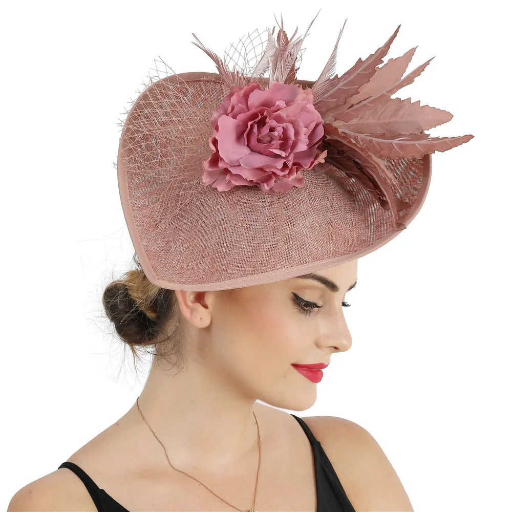 

Fashion New Wedding Fascinator Women Ladies Hat Fancy Flower Headpiece Hairpin Cocktail Race Hair Accessories Headband Headwear