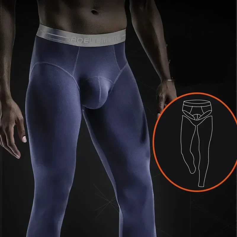 

Penis Men Leggings Underwear Lounge Thermal Men's Man U Johns Convex Sexy Pouch Thermal Winter Slim Autumn Long Trousers Male