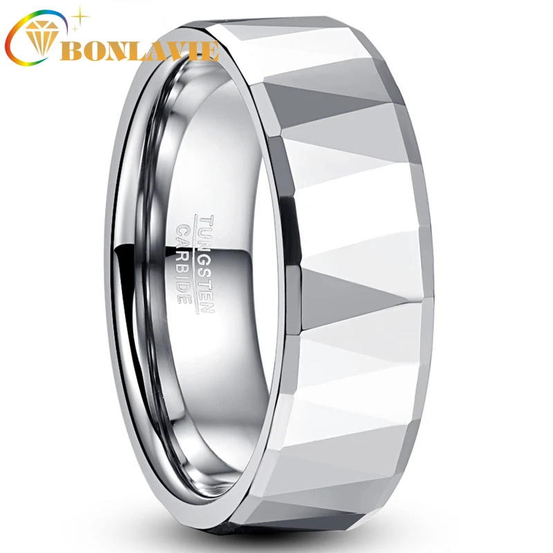 BONLAVIE 8mm width tungsten steel ring Outer surface + chamfered batch steel color polished tungsten carbide engraved rings
BONLAVIE 8mm width tungsten steel ring Outer surface + chamfered batch steel color polished tungsten carbide engraved rings