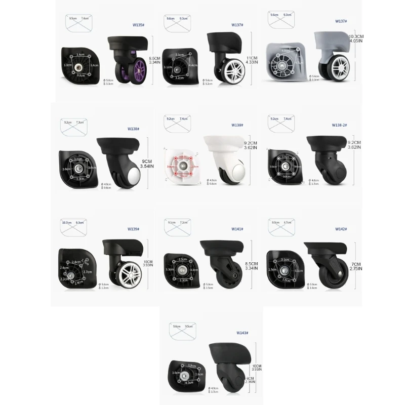 2Pcs Suitcase Luggage Accessories Universal 360 Degree Swivel Wheels Trolley Wheel for Women Men Drop Shipping 
2Pcs Suitcase Luggage Accessories Universal 360 Degree Swivel Wheels Trolley Wheel for Women Men Drop Shipping