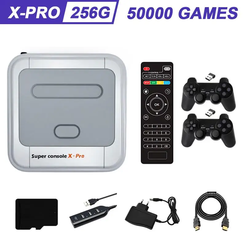 Ретро Wi-Fi супер консоль X Pro 4K HD TV приставка для видеоигр для PS1/PSP/N64/DC с играми 50000 с беспроводным контроллером 2,4G
Ретро Wi-Fi супер консоль X Pro 4K HD TV приставка для видеоигр для PS1/PSP/N64/DC с играми 50000 с беспроводным контроллером 2,4G