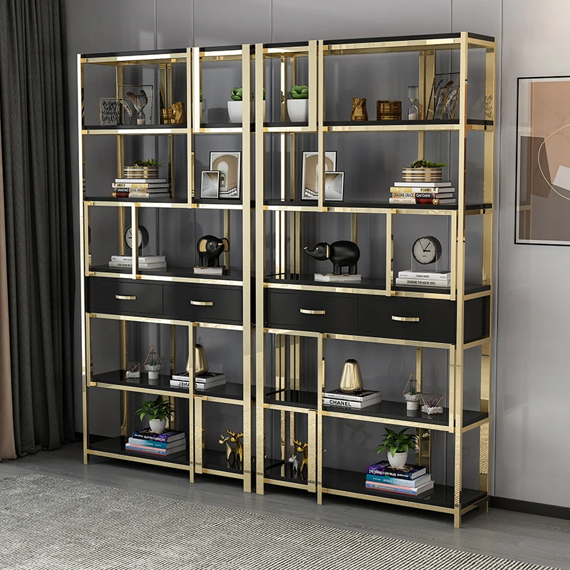Modern stainless steel bookcase floor-to-ceiling living room light luxury decoration display shelf partition rack Nordic
Modern stainless steel bookcase floor-to-ceiling living room light luxury decoration display shelf partition rack Nordic