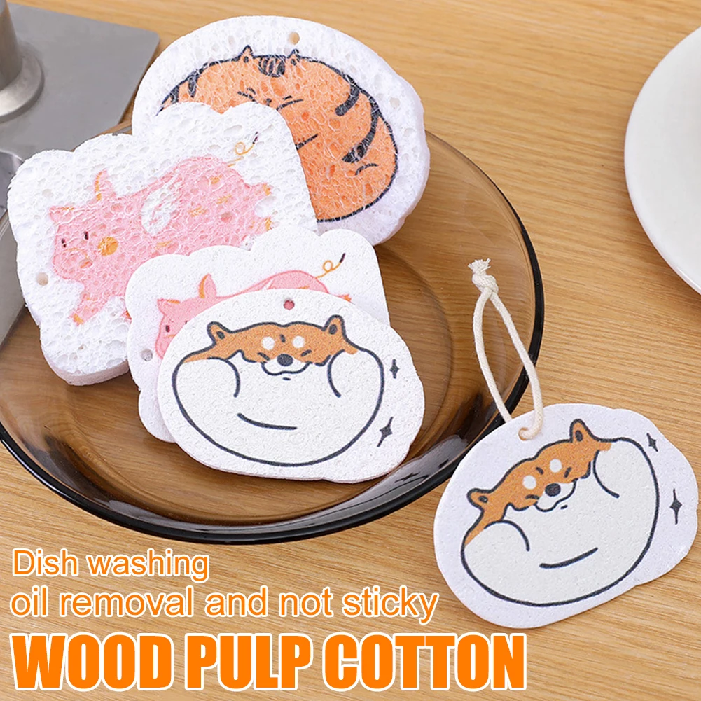Cartoon Wood Pulp Cotton Non-Stick Oil Compressed Dishwashing Sponge Rag Towel Roll For Home Kitchen Accessories
Cartoon Wood Pulp Cotton Non-Stick Oil Compressed Dishwashing Sponge Rag Towel Roll For Home Kitchen Accessories