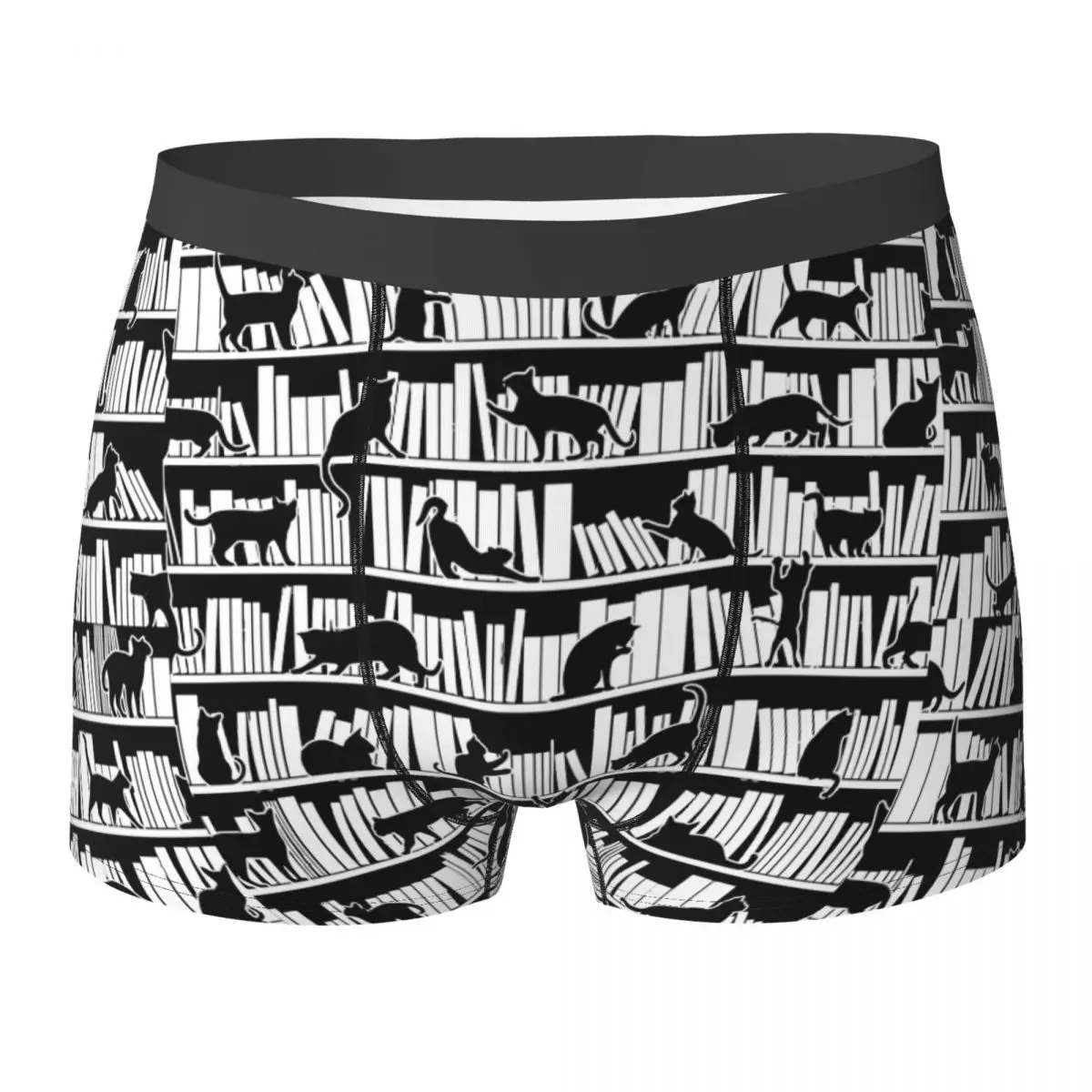 

Библиотека, кошки, нижнее белье, все, что мне нужно, это книги, мужские трусы, дизайнерские дышащие шорты-боксеры, качественные шорты, брифы размера плюс 2XL