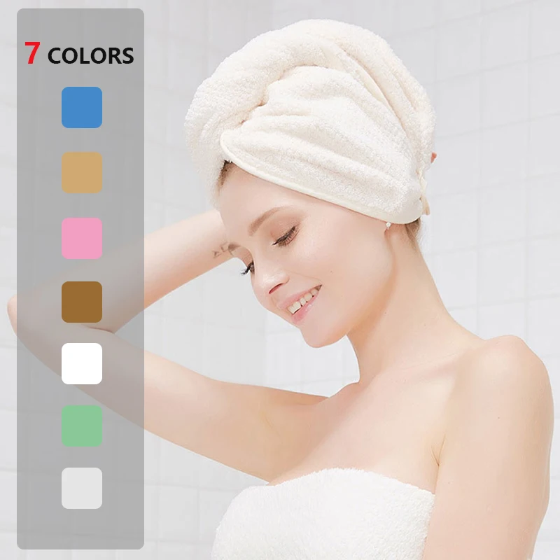 Women Microfiber Towel Dry Hair Cap Strong Water Absorbent Triangle Hat Bathroom Turban with Buttons Wiping Hair Towel
Women Microfiber Towel Dry Hair Cap Strong Water Absorbent Triangle Hat Bathroom Turban with Buttons Wiping Hair Towel