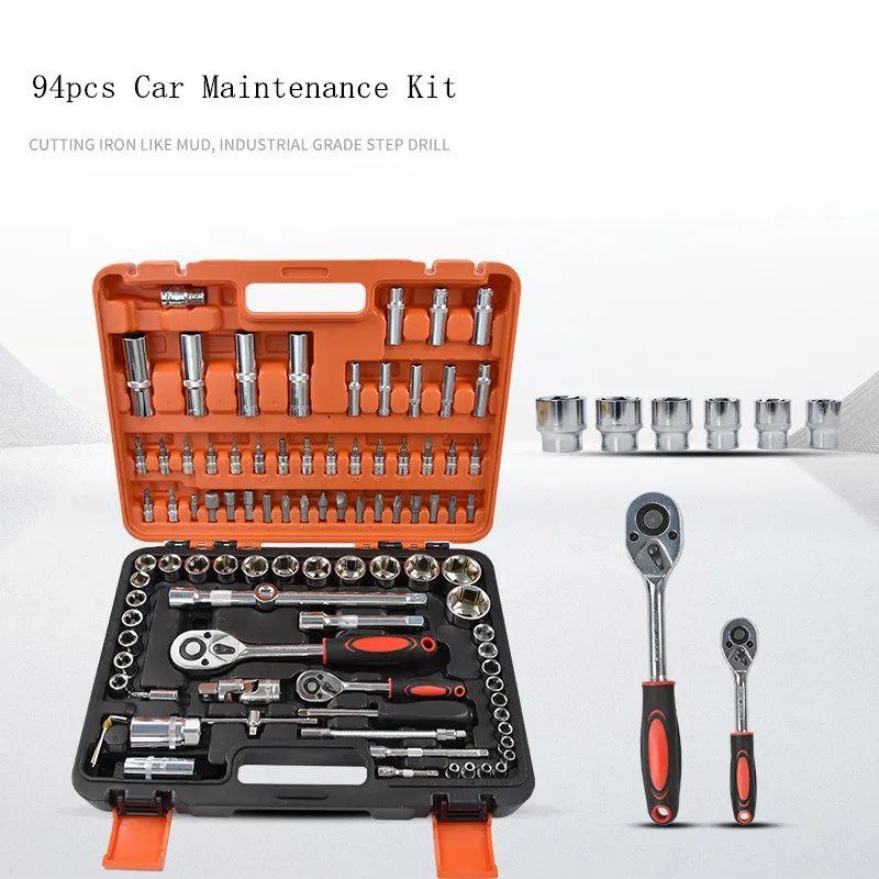 94pcs Hand Tool Sets Car Repair Tool Kit Set Mechanical Tools Box for Home Socket Wrench Set Ratchet Screwdriver Kit
94pcs Hand Tool Sets Car Repair Tool Kit Set Mechanical Tools Box for Home Socket Wrench Set Ratchet Screwdriver Kit