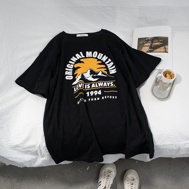 new Retro black short-sleeved Tshirt women's summer street loose top O Neck Pullover Short Sleeve TShirt Women y2k top Women top
new Retro black short-sleeved Tshirt women's summer street loose top O Neck Pullover Short Sleeve TShirt Women y2k top Women top