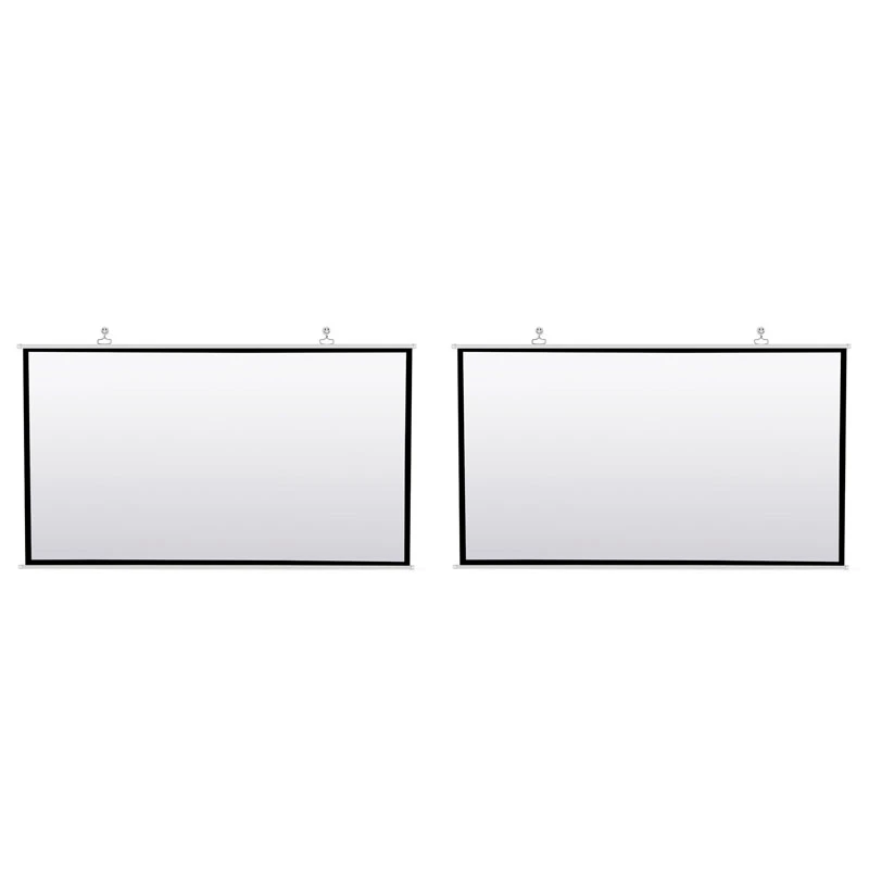 

2X Portable Projector Screen For Home Theater Outdoor HD White Foldable Anti-Crease (120Inch)